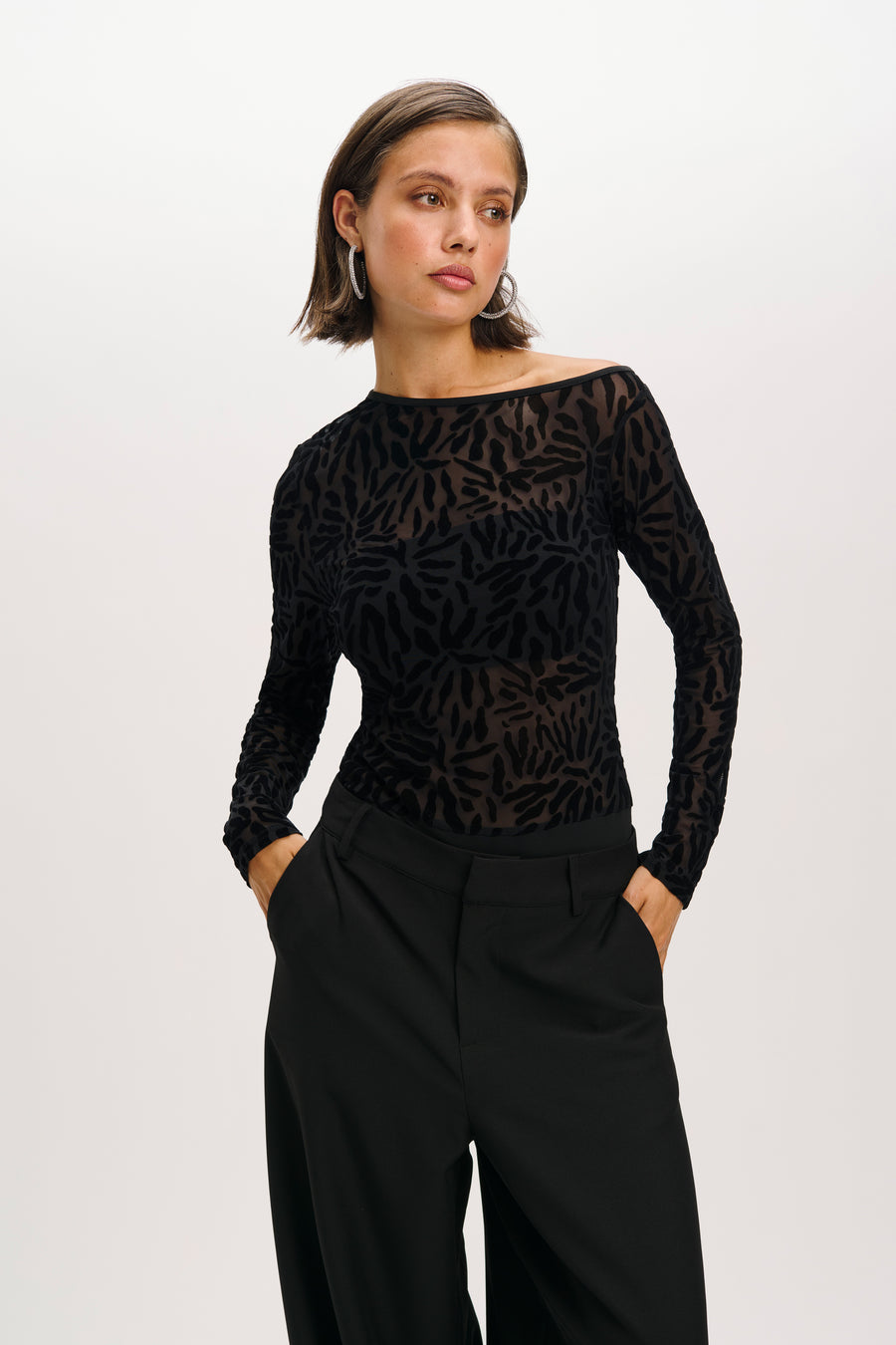 Body Elly van Refined Department, kleur Black