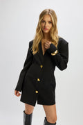 Blazerdress Star van Refined Department, kleur Black