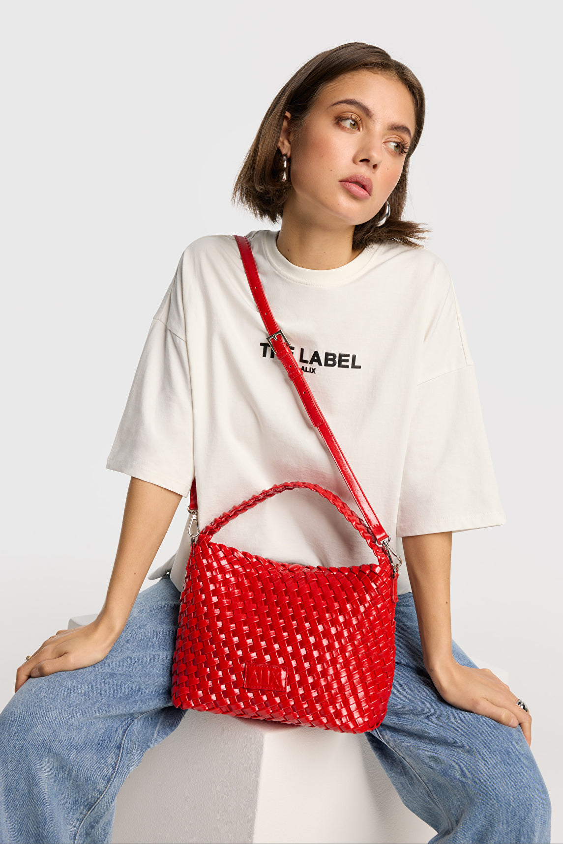 Braided Bright Red van ALIX The Label, kleur Animal