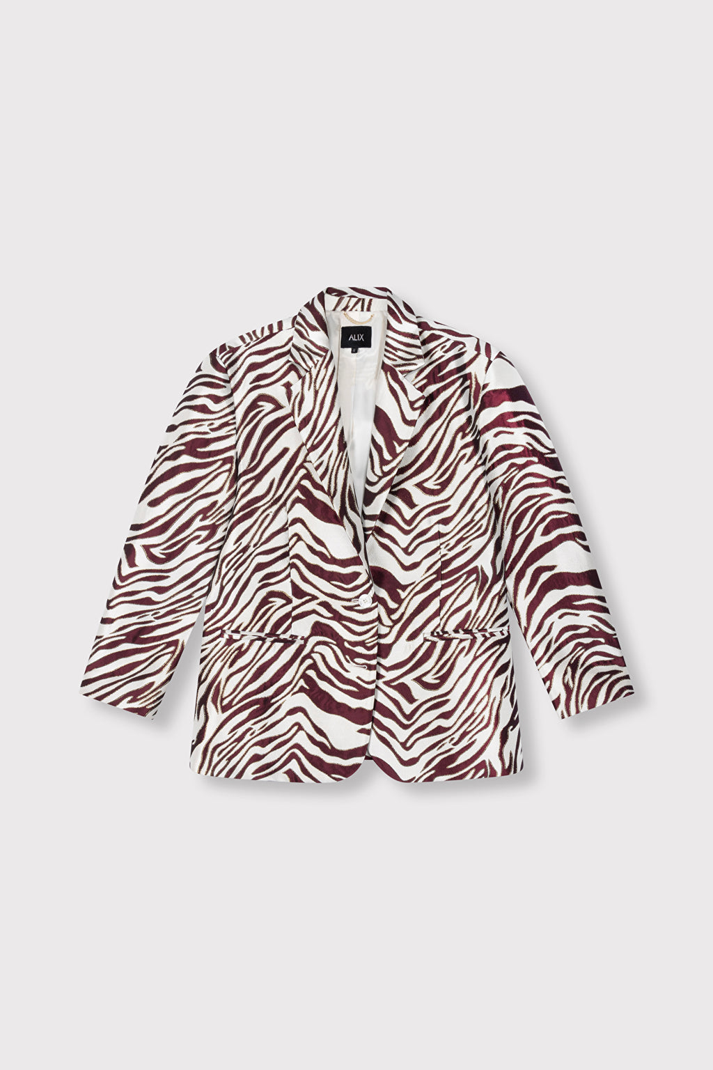 Jacquard Blazer van ALIX The Label, kleur Bordeaux