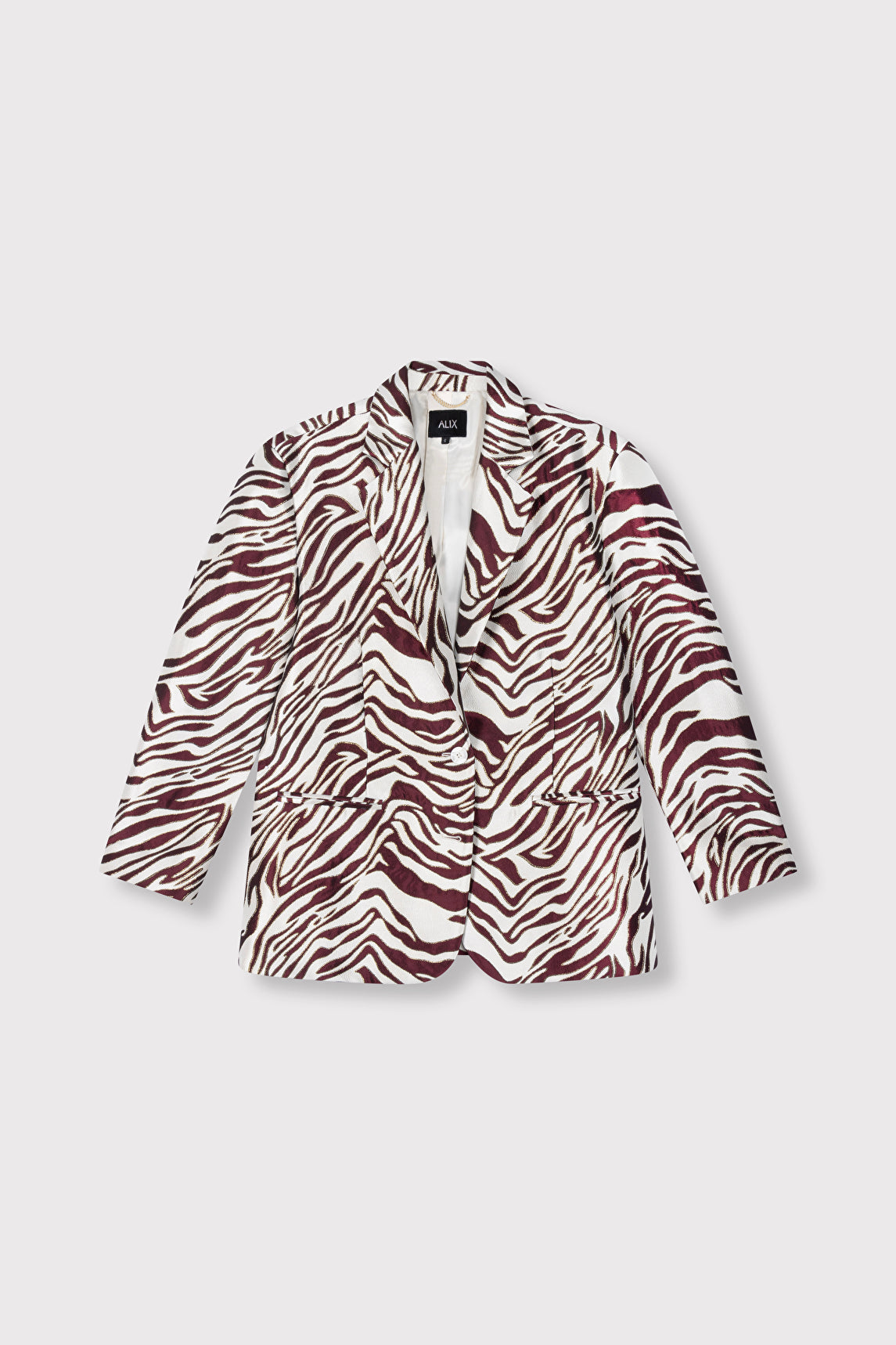 Jacquard Blazer van ALIX The Label, kleur Bordeaux