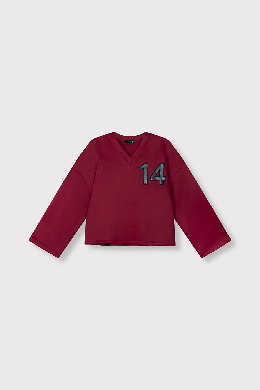 Baseball Sweater van ALIX The Label, kleur Bordeax