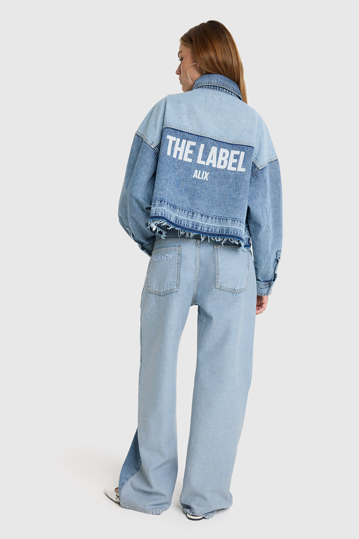 Denim Blouse van ALIX The Label, kleur Light Blue Denim