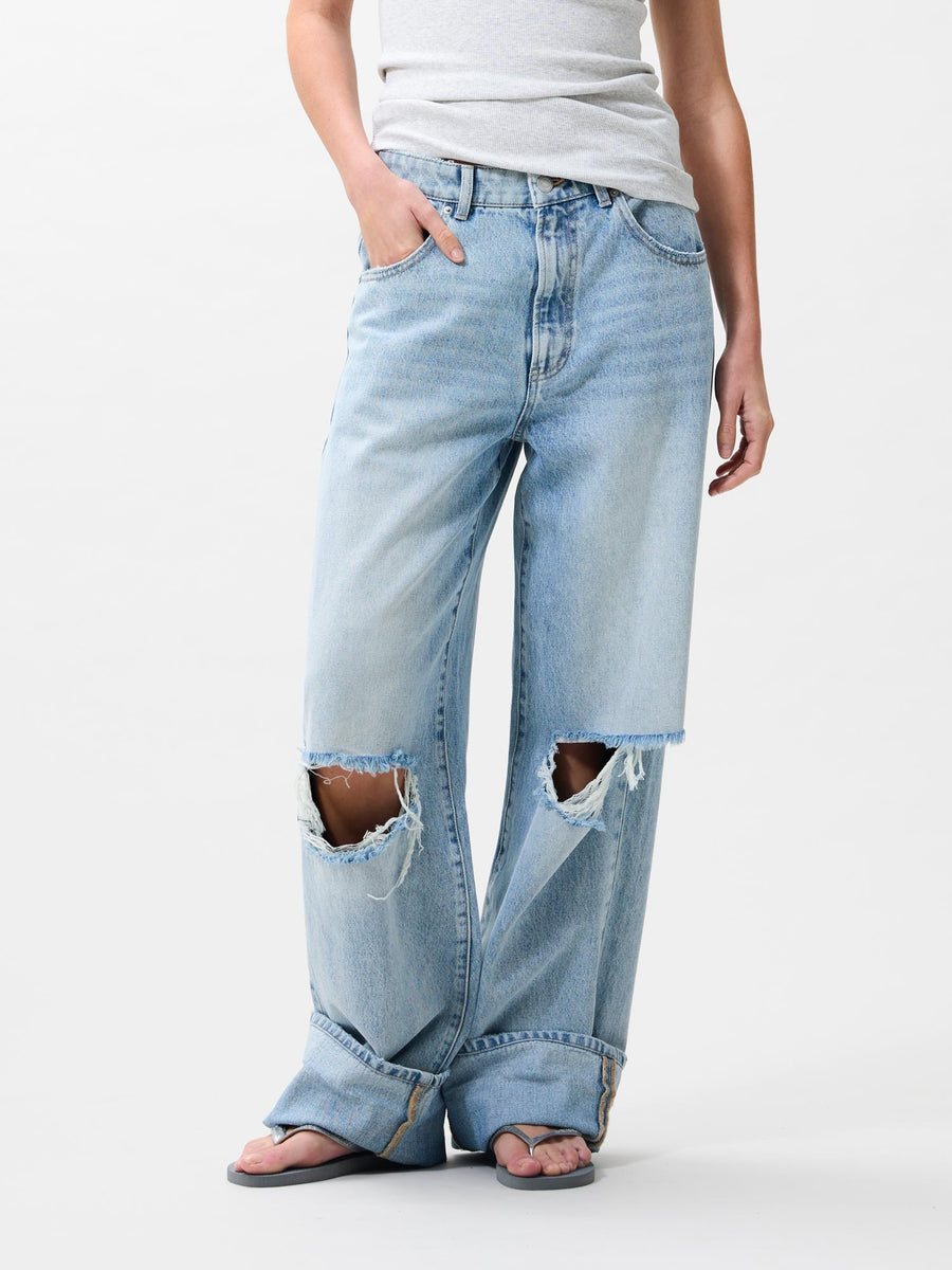 Super Loose Fit Jeans Damaged van Catwalk Junkie, kleur Blue