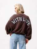 Oversized Graphic Sweater van Catwalk Junkie, kleur Rocky Road