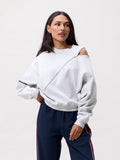 Sweater With Zipper van Catwalk Junkie, kleur Light Grey Melange