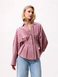 Blouse With Waist Pleats van Catwalk Junkie, kleur Pink Sky