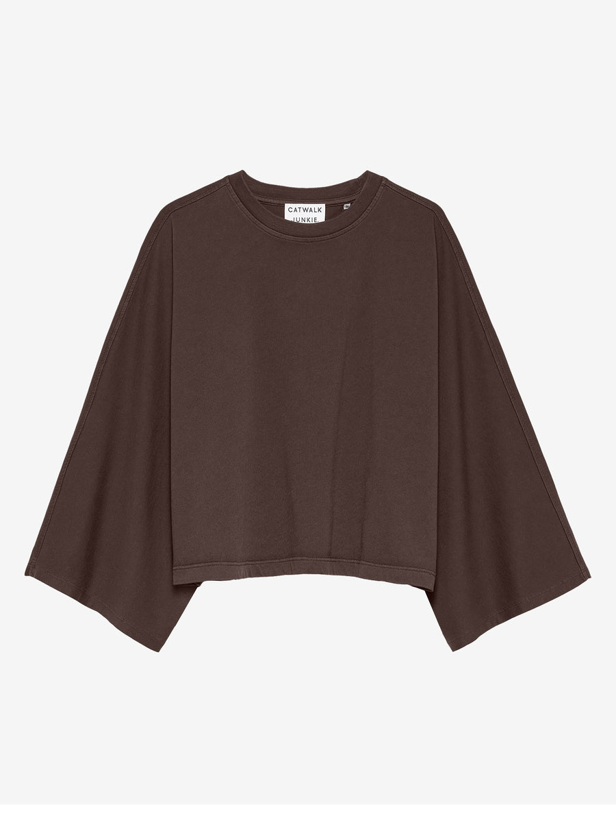 Batsleeve Long Sleeve van Catwalk Junkie, kleur Dark Cacao