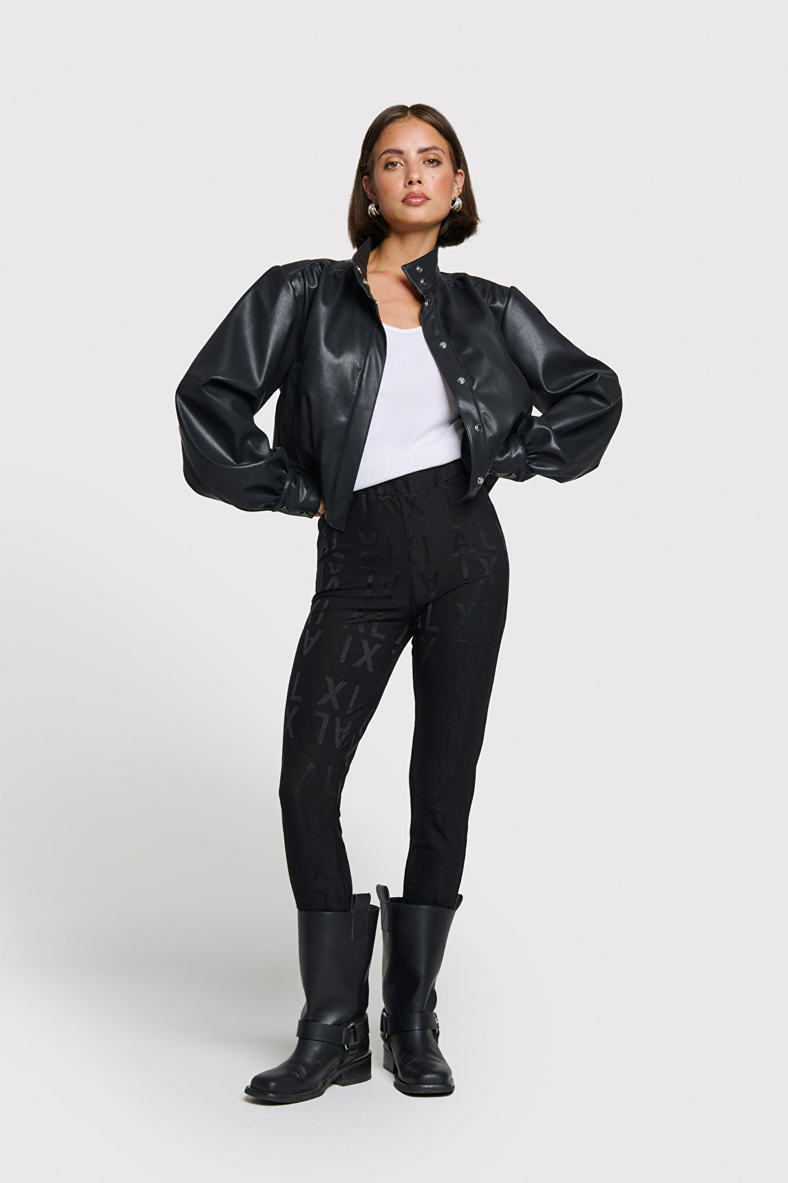 Jaquard Legging van ALIX The Label, kleur Black