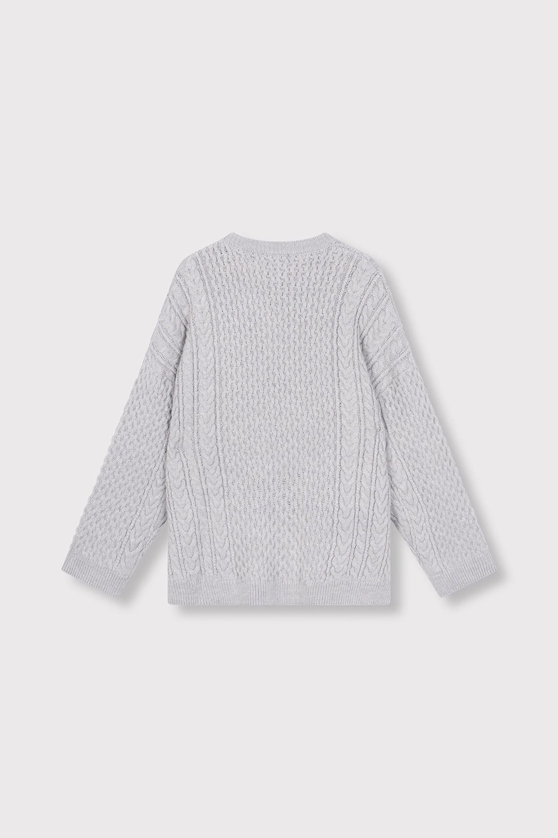 Cable Pullover van ALIX The Label, kleur Soft Grey Melange