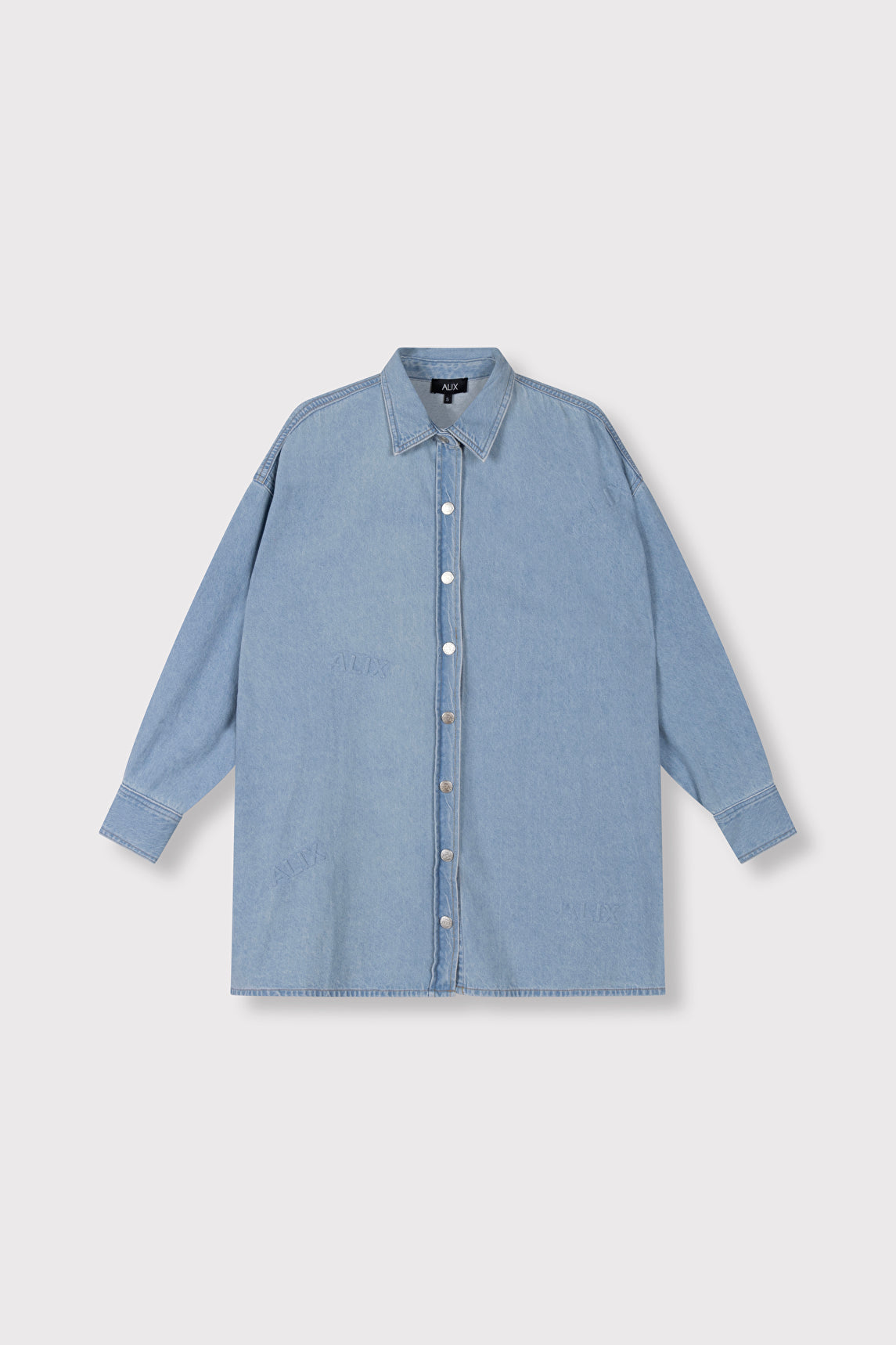 Denim Blouse van ALIX The Label, kleur Light Blue Denim