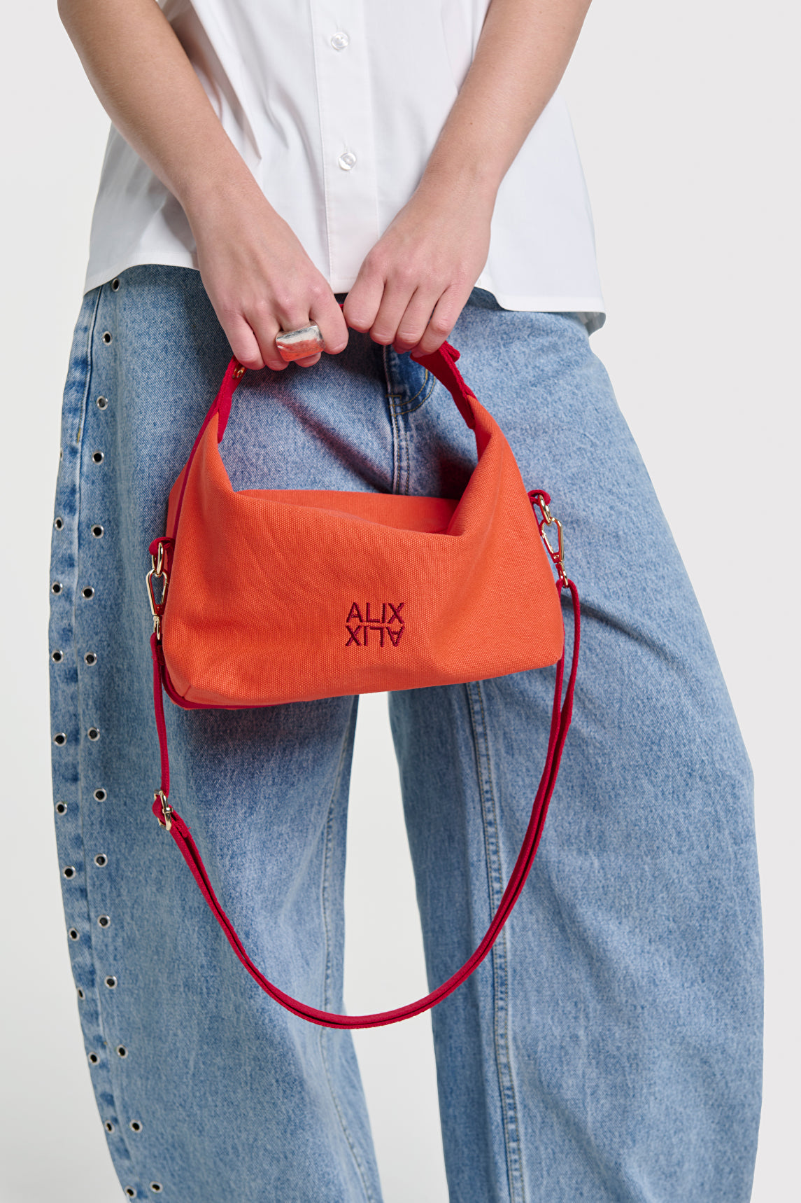Ladies Woven Clean Small Bag van ALIX The Label, kleur Soft Orange