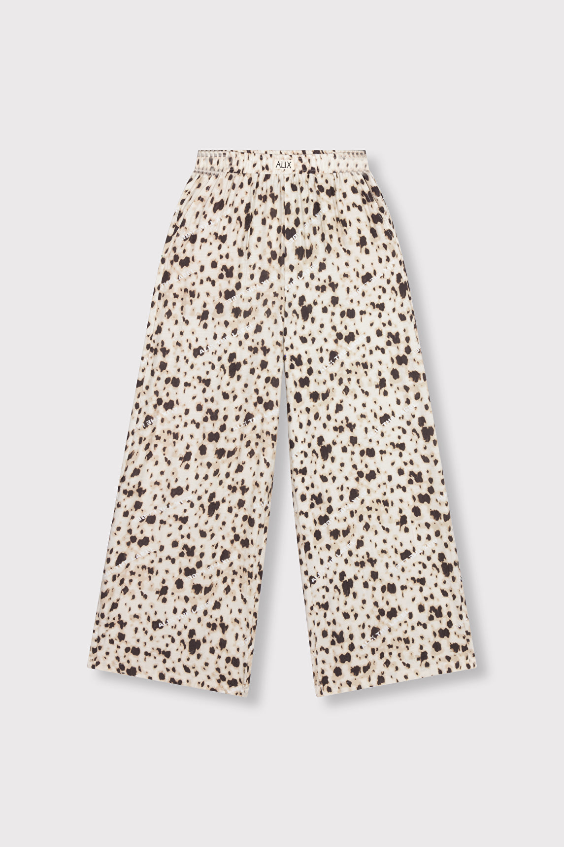 Ladies Woven Animal Wide Leg Pants van ALIX The Label, kleur Animal