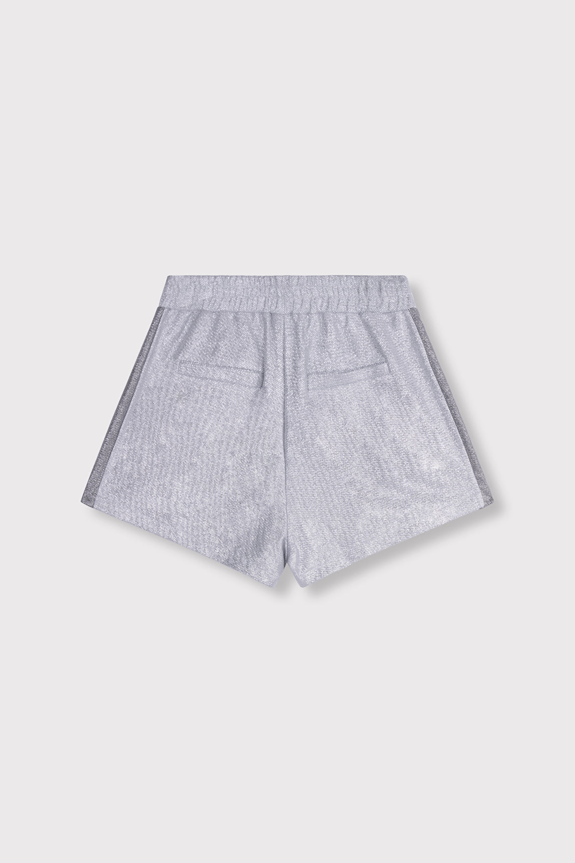 Ladies Knitted Foil Shorts van ALIX The Label, kleur Light Grey
