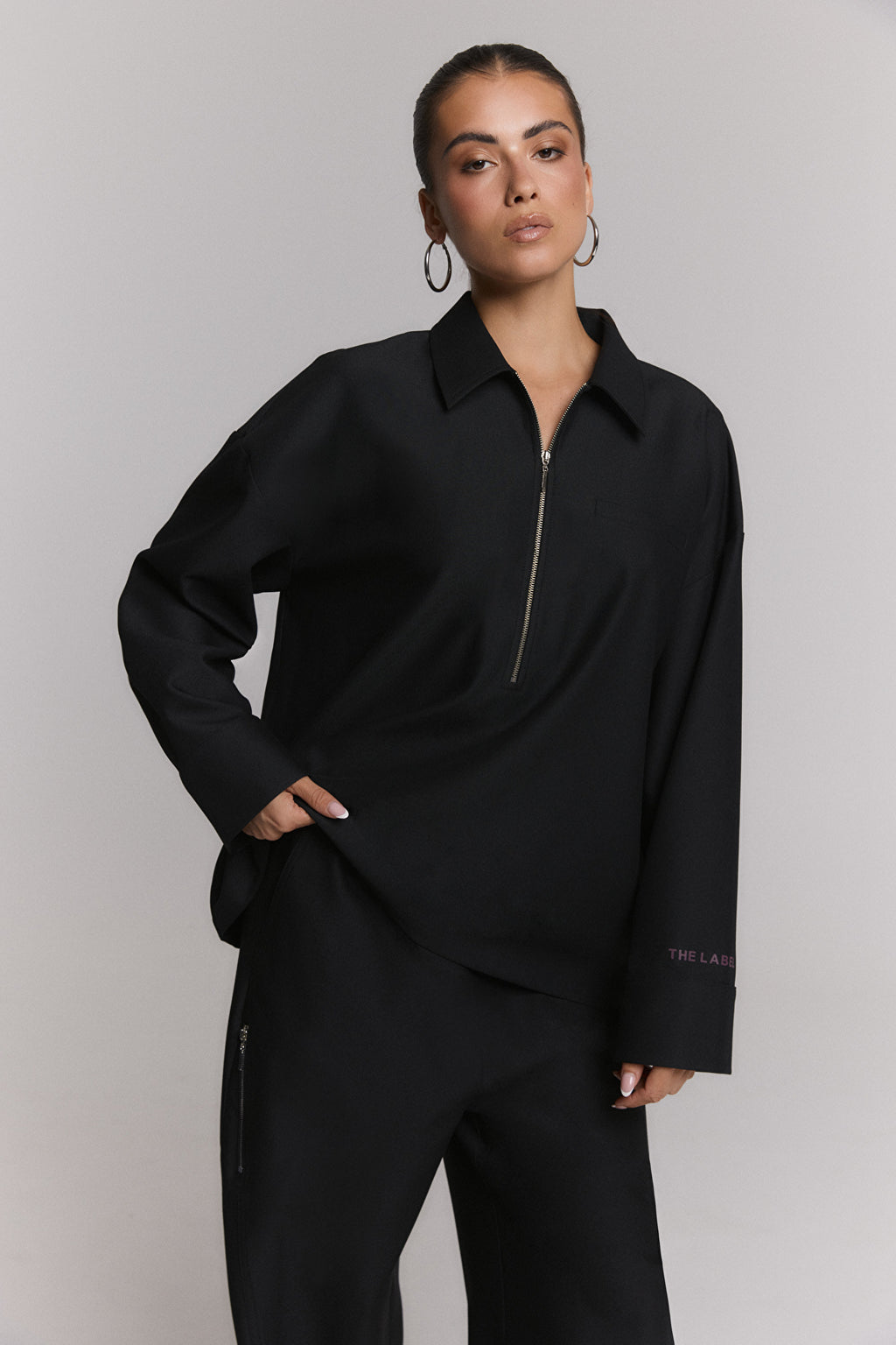 Zip Top van ALIX The Label, kleur Black
