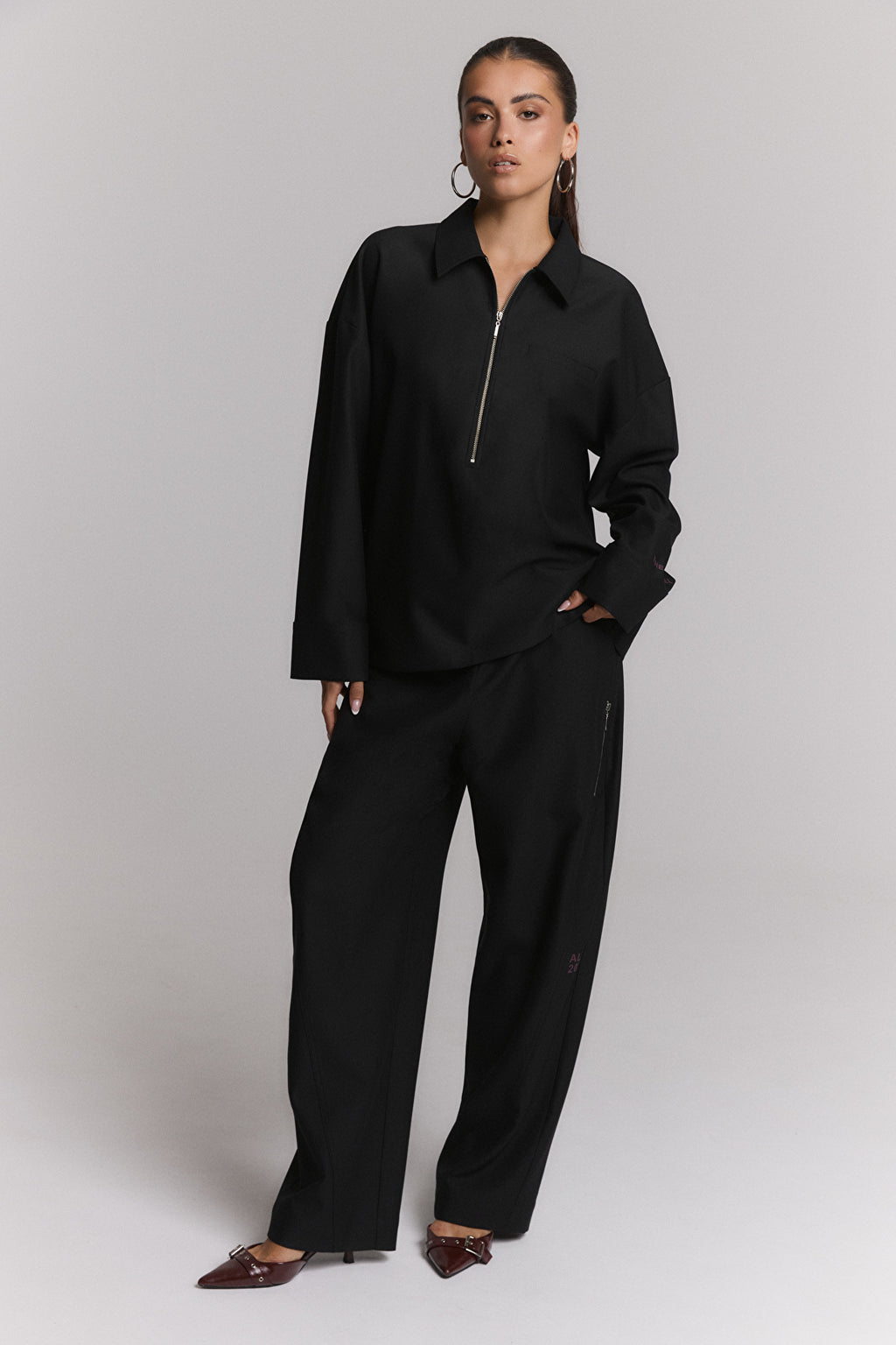 Zip Top van ALIX The Label, kleur Black