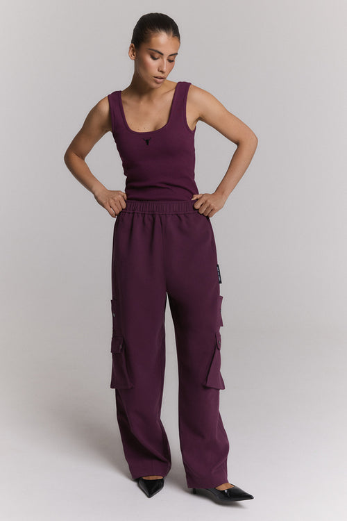Cargo Pants van ALIX The Label, kleur Aubergine