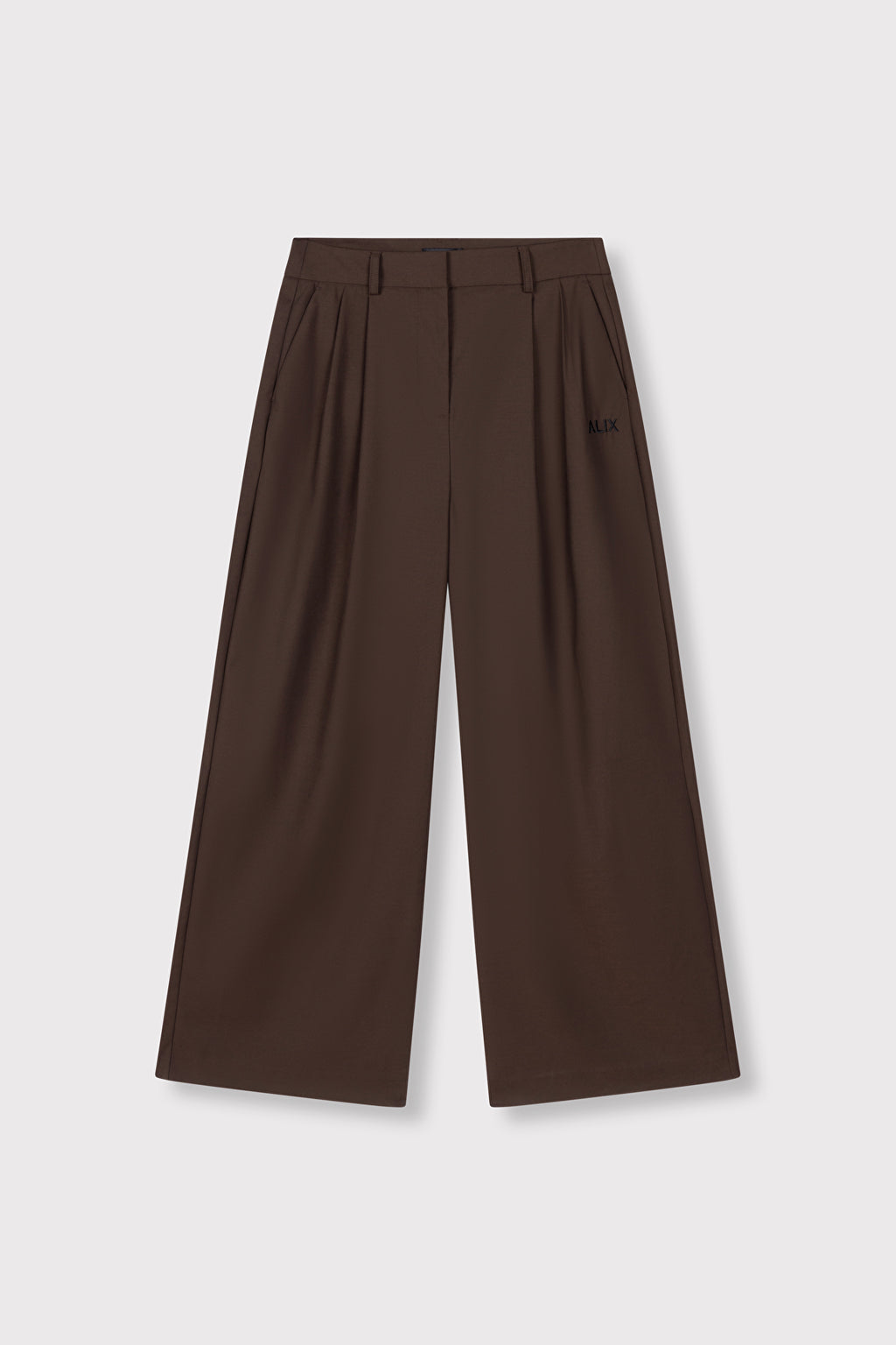 Wide Leg Pants van ALIX The Label, kleur Deep Brown