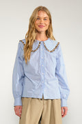 Numayana Shirt van Nümph, kleur Azurine