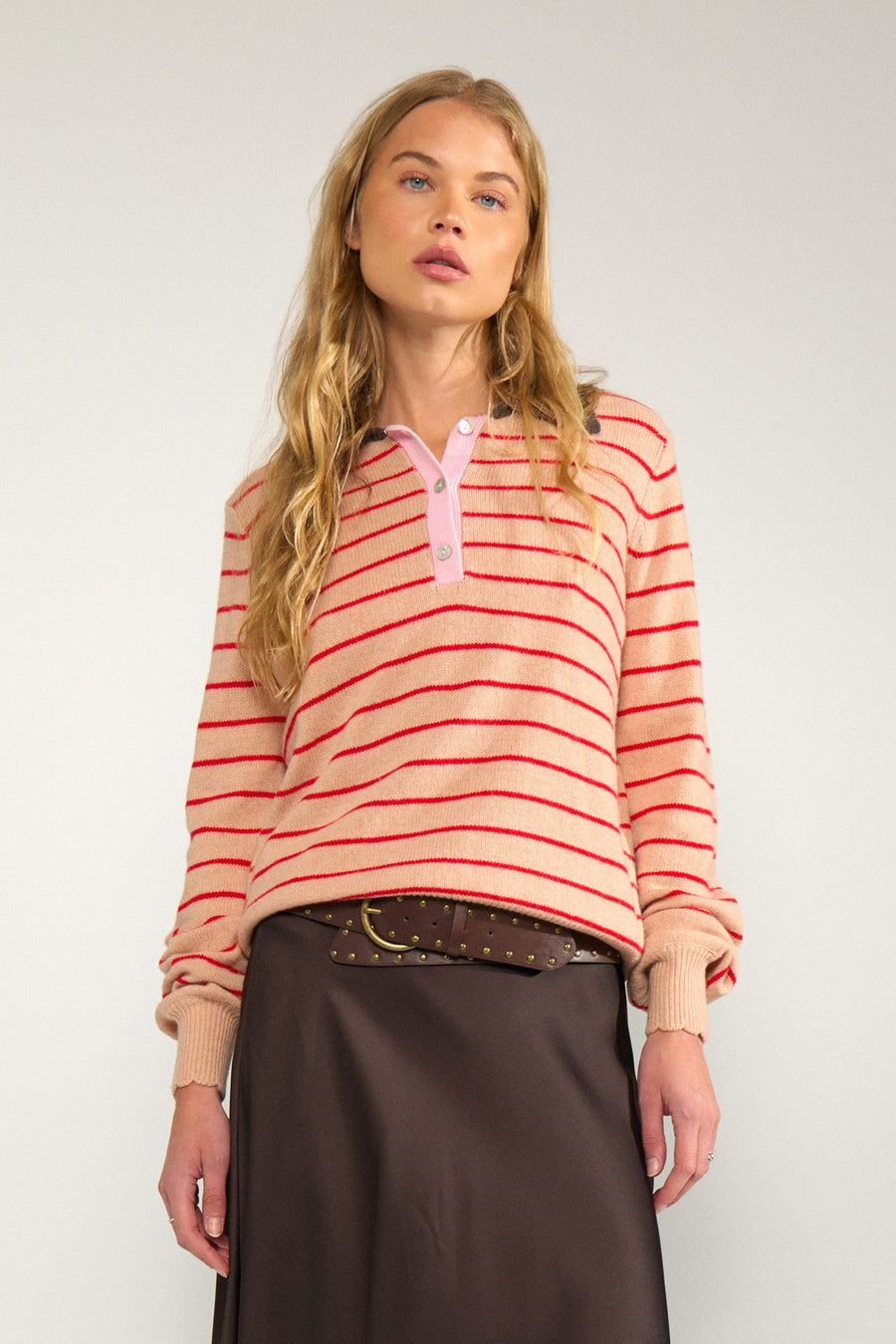 Nulucinda Stripe Pullover van Nümph, kleur Roebuck