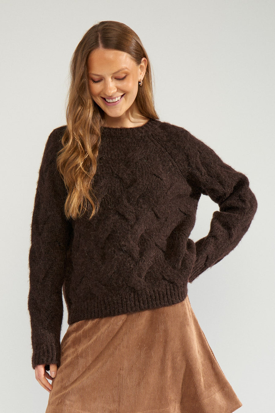 Nualmas Pullover van Nümph, kleur Black Coffee