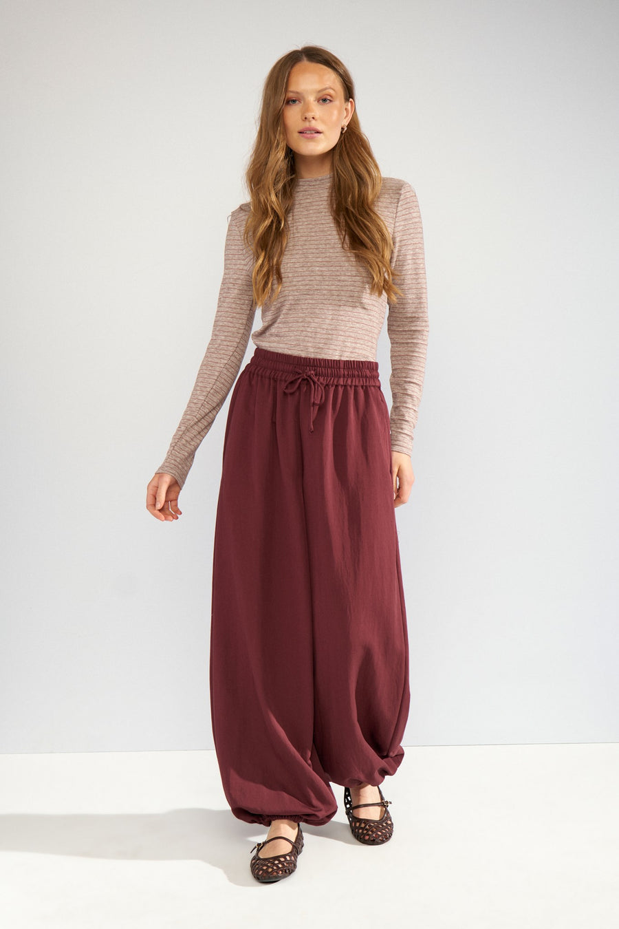 Nusvala Parachute Pants van Nümph, kleur Fig