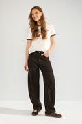 Nuamsterdam Hr Barrel Jeans van Nümph, kleur Black Coffee