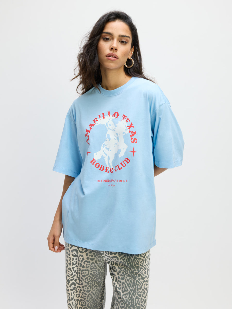 Maggy Tshirt van Refined Department, kleur Light Blue