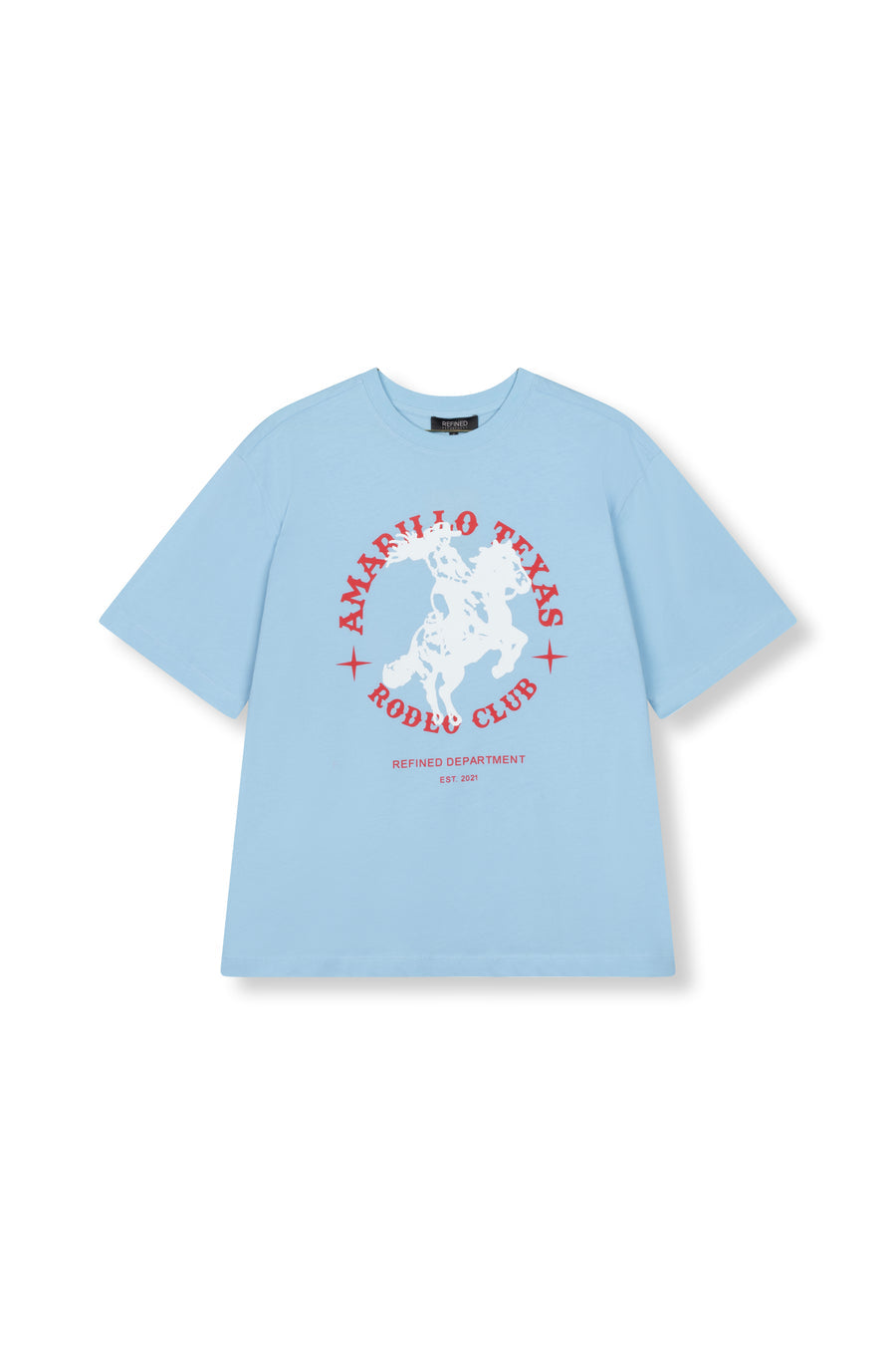 Maggy Tshirt van Refined Department, kleur Light Blue