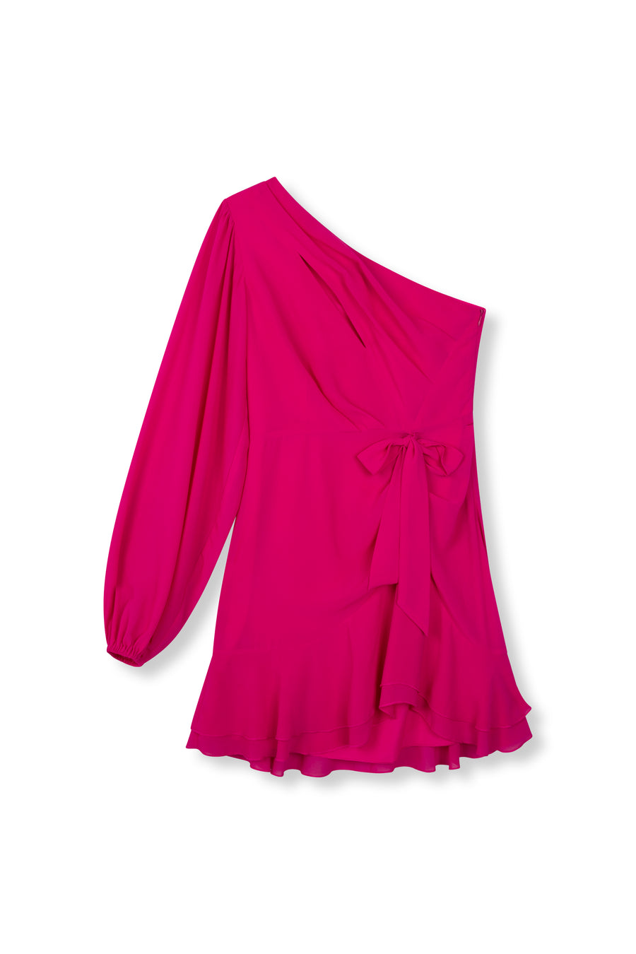 One Shoulder Dress van Refined Department, kleur Pink