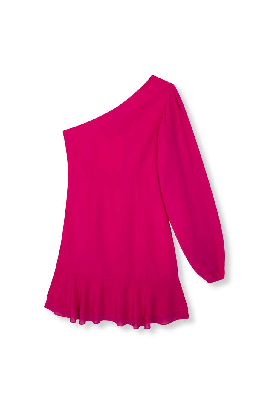 One Shoulder Dress van Refined Department, kleur Pink