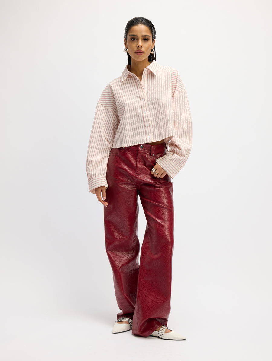 Wide Leg Pants Esmee van Refined Department, kleur Bordeaux
