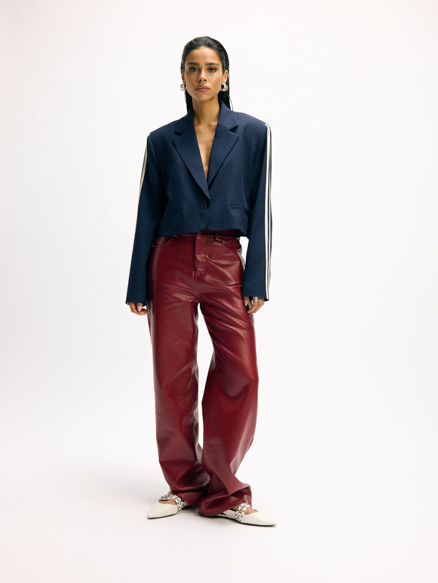 Wide Leg Pants Esmee van Refined Department, kleur Bordeaux