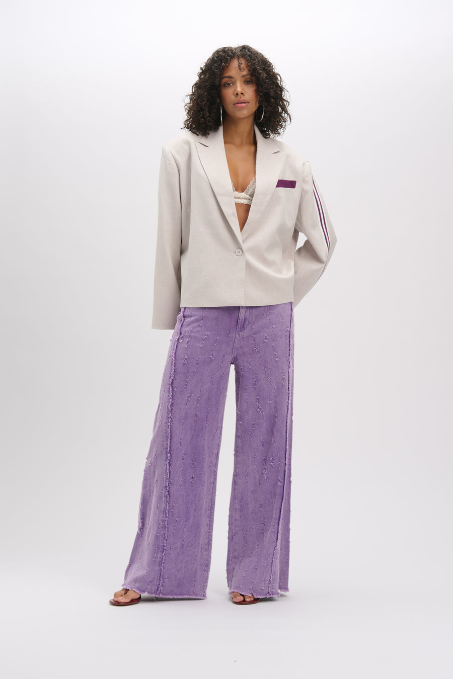 Denim Pants Dain van Refined Department, kleur Purple
