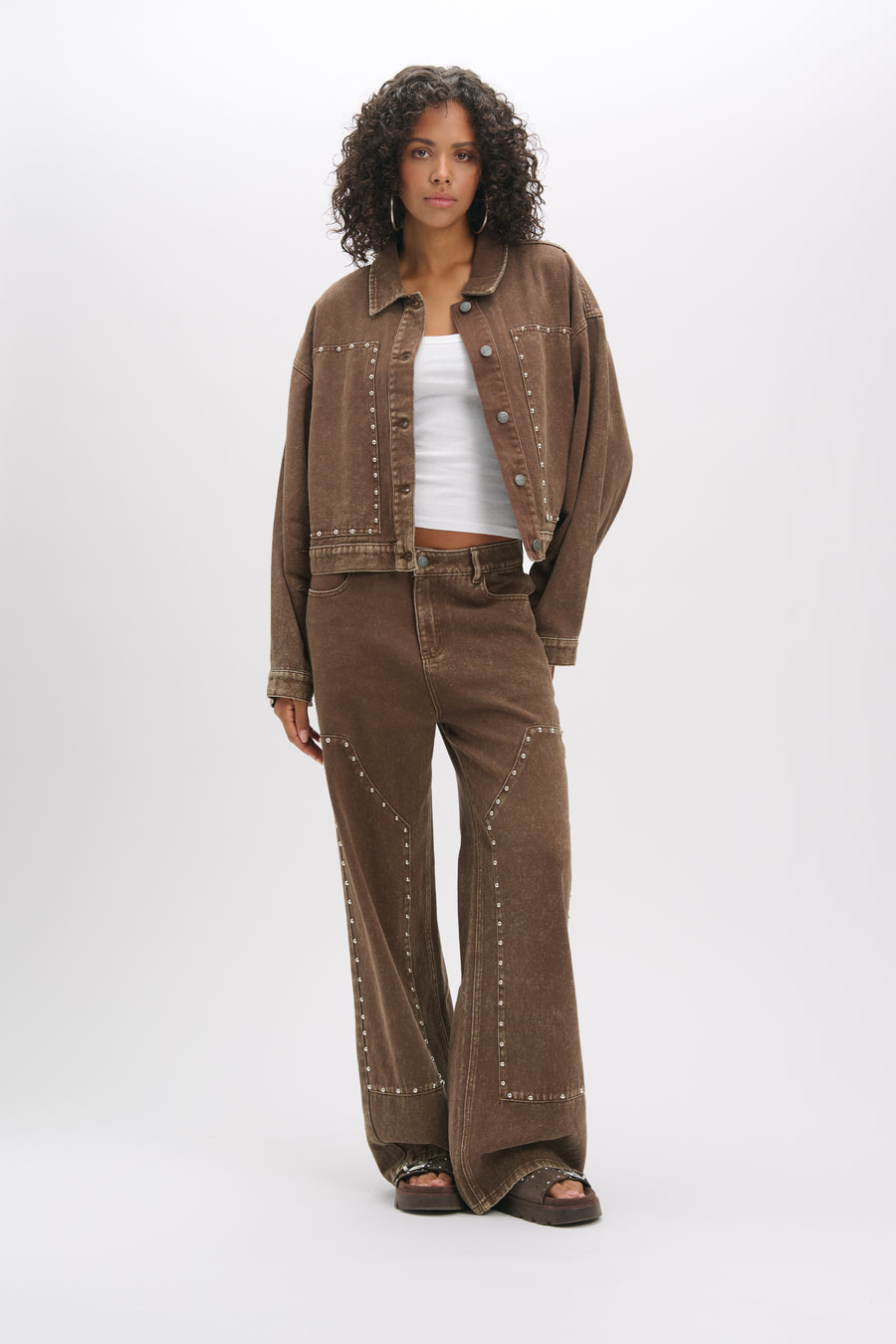 Honni Jacket van Refined Department, kleur Brown