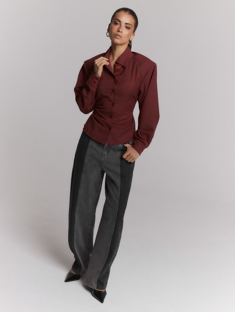 Balloonfit Pants Emma van Refined Department, kleur Antra