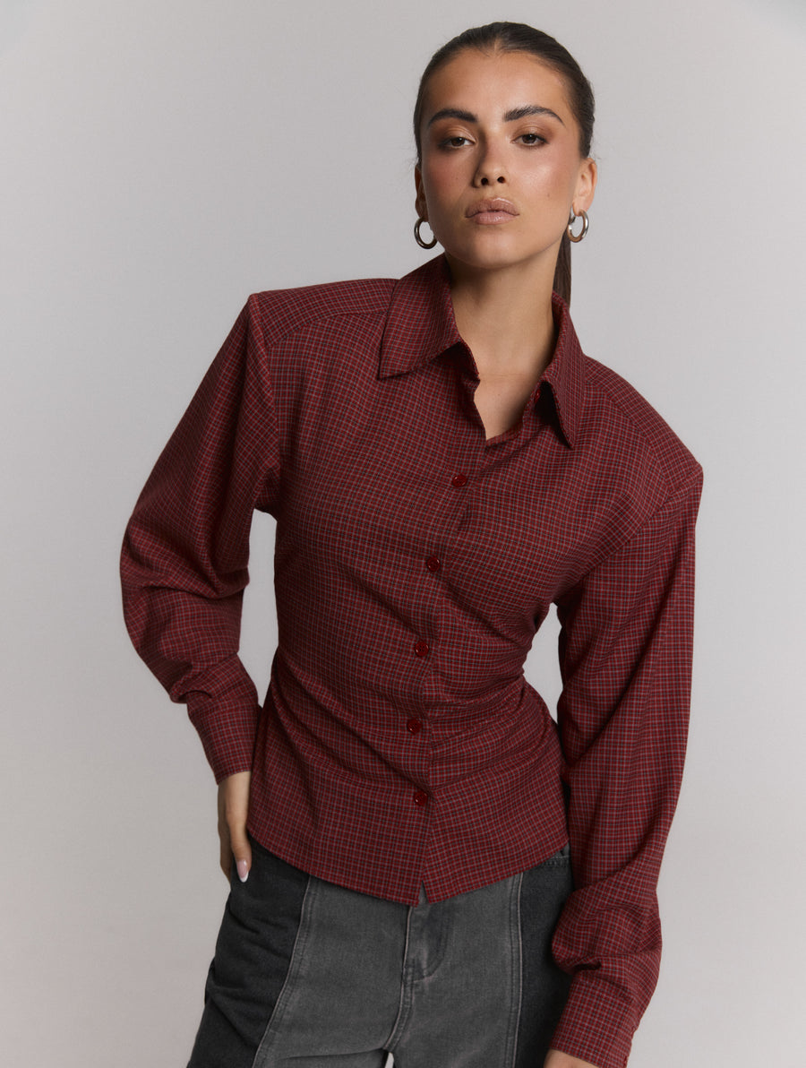 Blouse Presley van Refined Department, kleur Check