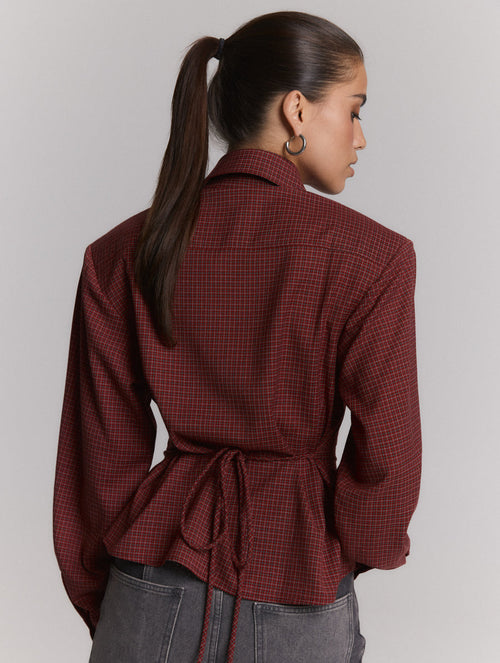 Blouse Presley van Refined Department, kleur Check