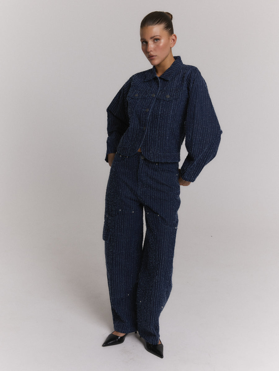 Ayla Jacket van Refined Department, kleur Blue Denim