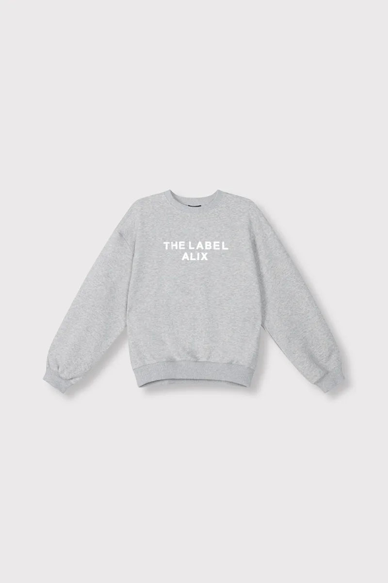 Alix Sweater van ALIX The Label, kleur Soft Grey Melange