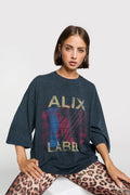 Band T-Shirt van ALIX The Label, kleur Charcoal Grey