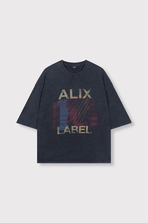 Band T-Shirt van ALIX The Label, kleur Charcoal Grey