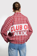 Checked Bomber van ALIX The Label, kleur Cerise