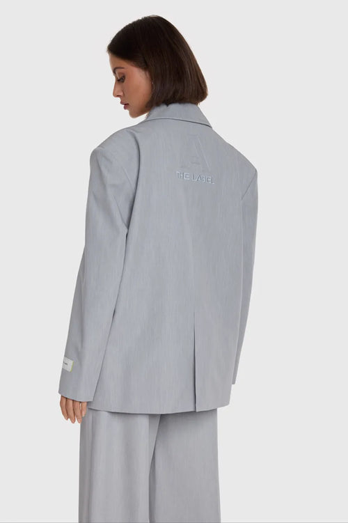 Clean Mix Blazer van ALIX The Label, kleur Soft Grey Melange