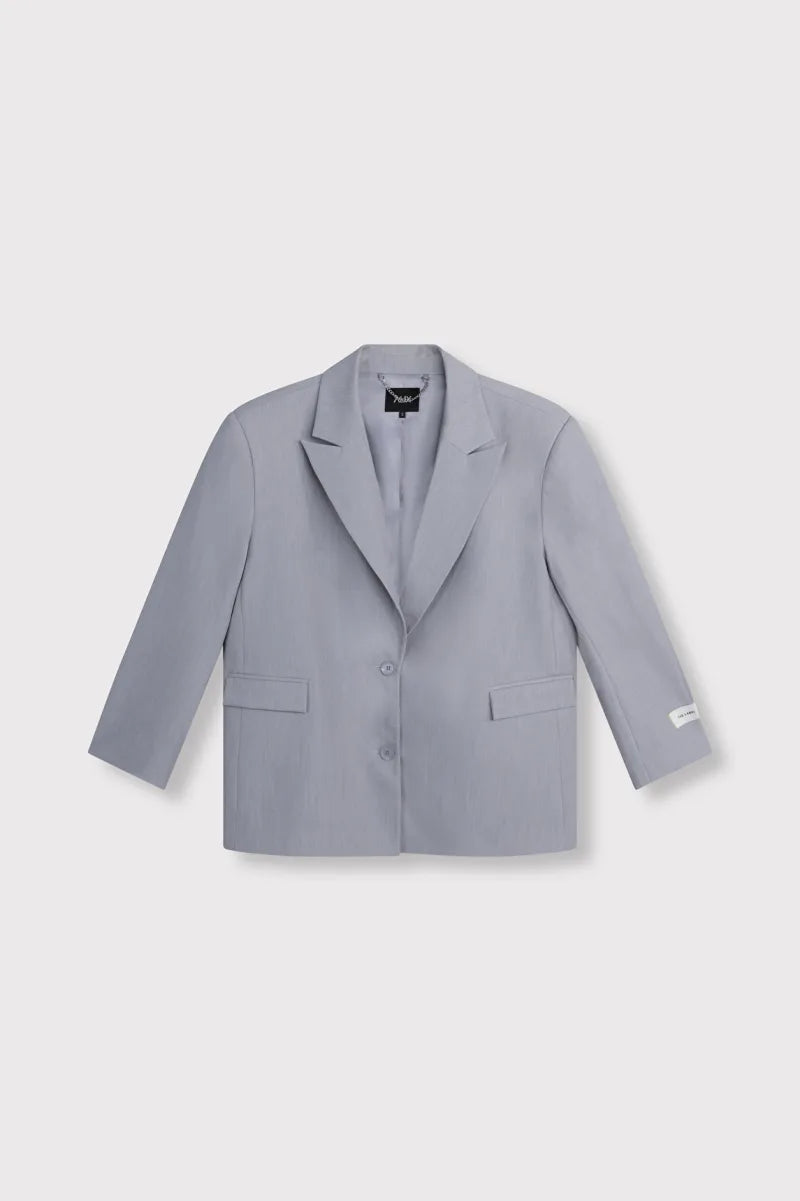 Clean Mix Blazer van ALIX The Label, kleur Soft Grey Melange