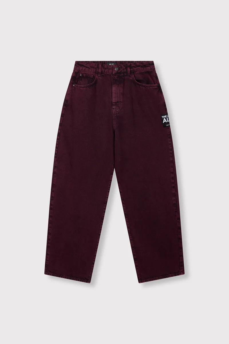 Coloured Denim Pants van ALIX The Label, kleur Bordeaux