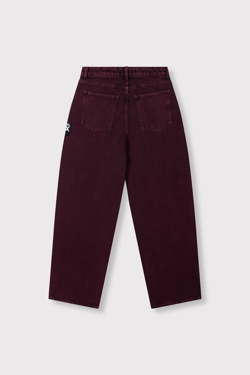 Coloured Denim Pants van ALIX The Label, kleur Bordeaux