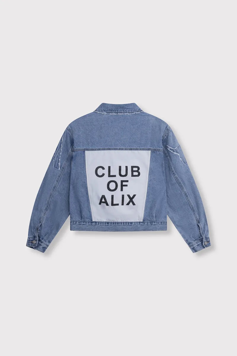 Denim Patch Jacket van ALIX The Label, kleur Denim Blue