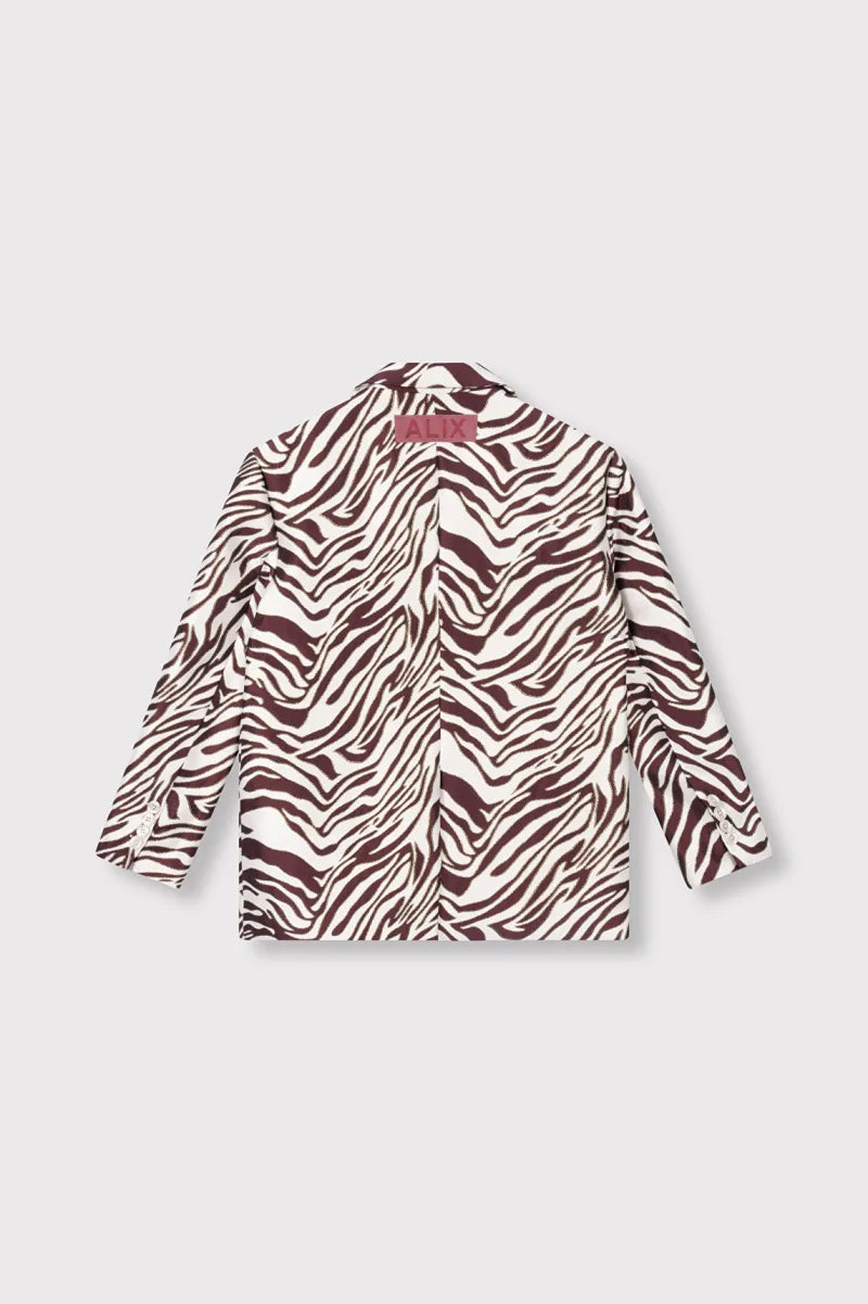 Jacquard Blazer van ALIX The Label, kleur Bordeaux