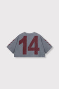 Knitted T-Shirt van ALIX The Label, kleur Light Grey